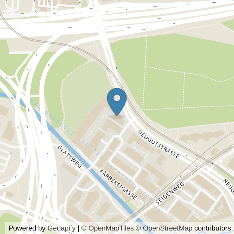 Map: location of abed more than fitness in Wallisellen, in der Nähe von Dübendorf und Dietlikon. in Wallisellen