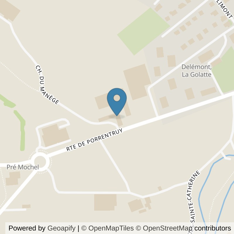 Map: location of Acropole in Delémont