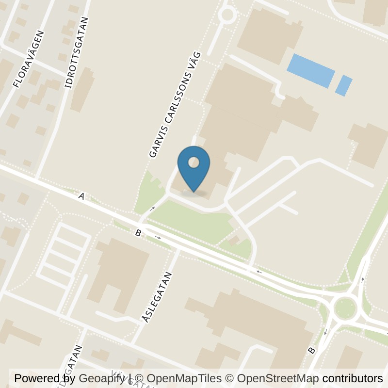 Map: location of Actic Falköping, Odenbadet in Falköping