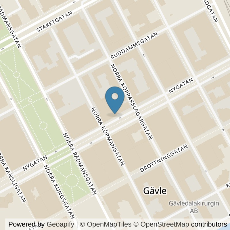 Map: location of Actic Gävle City in Gävle