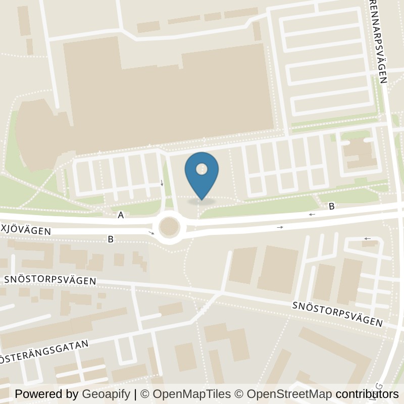 Map: location of Actic Halmstad Arena in Halmstad