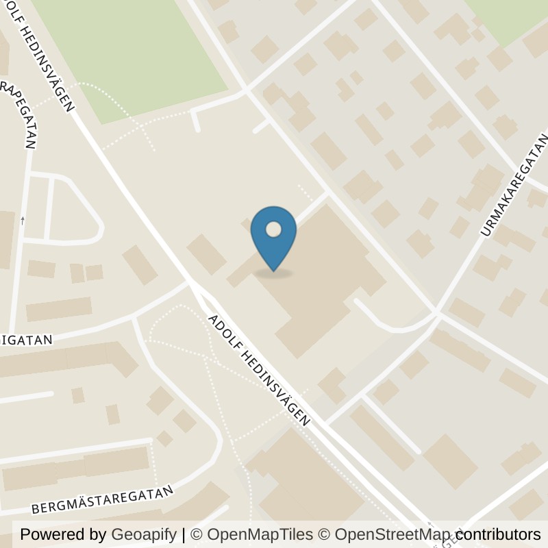 Map: location of Actic Kiruna, Sporthallen in Kiruna