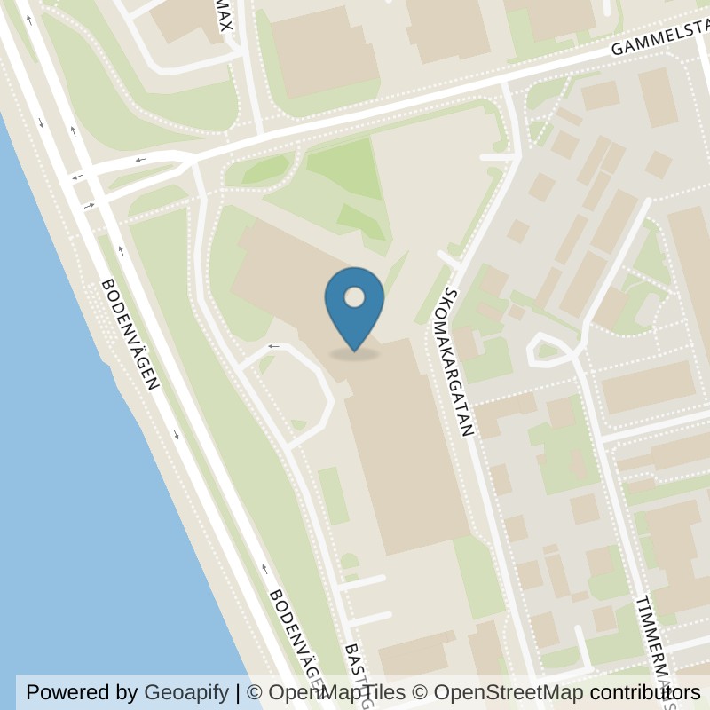 Map: location of Actic Luleå, Pontusbadet in Luleå