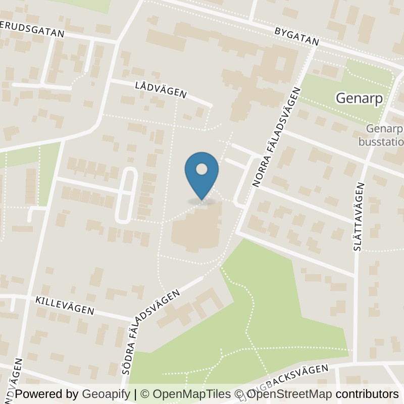 Map: location of Actic Lund, Genarp in Lund
