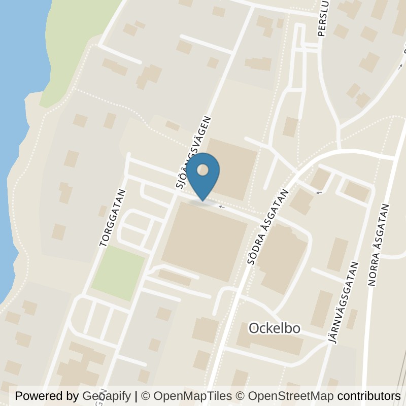 Map: location of Actic Ockelbo, Sim- och Friskvårdscenter in Ockelbo