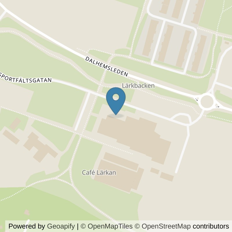 Map: location of Actic Sala, Lärkans Sportcenter in Sala