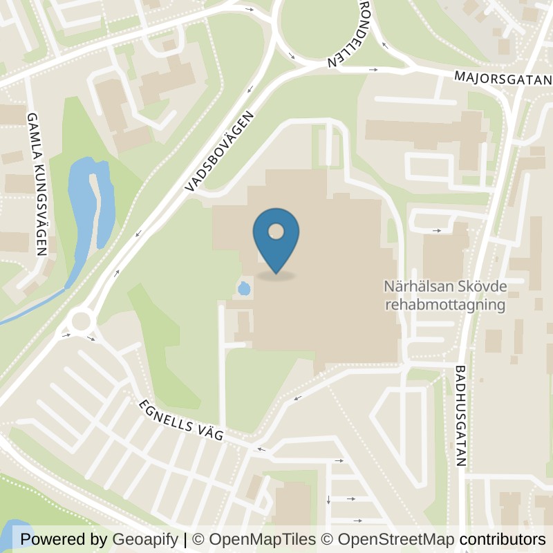 Map: location of Actic Skövde, Arena Skövde in Skövde