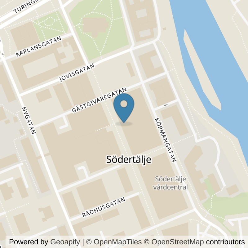 Map: location of Actic Södertälje Storgatan in Södertälje