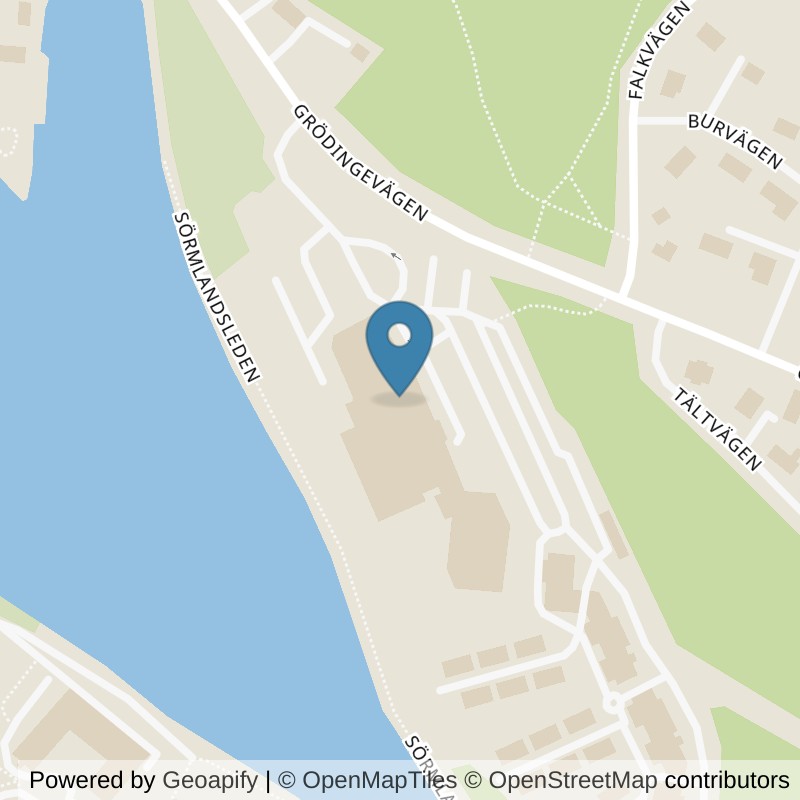 Map: location of Actic Södertälje, Sydpoolen in Södertälje