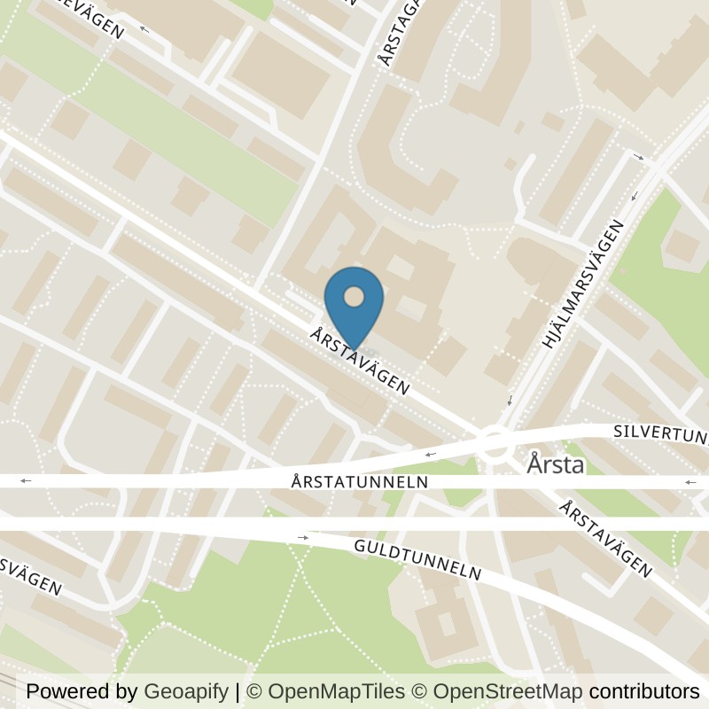 Map: location of Actic Stockholm, Årsta in Stockholm