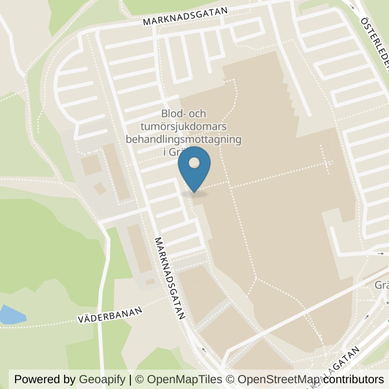 Map: location of Actic Uppsala, Gränbystaden Galleria in Uppsala
