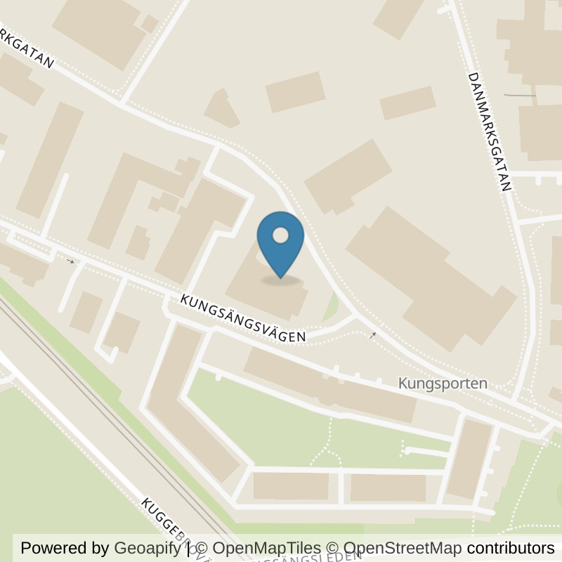 Map: location of Actic Uppsala, Kraftkällan in Uppsala