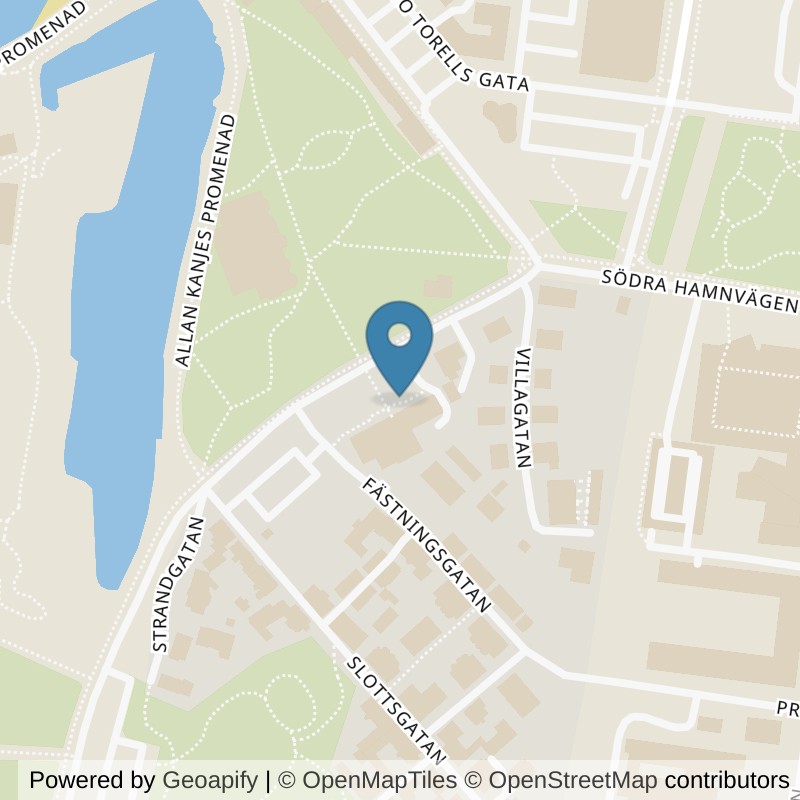 Map: location of Actic Varberg, Friskvågen in Varberg