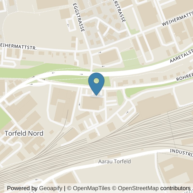 Map: location of ACTIV FITNESS Aarau Industrie in Aarau