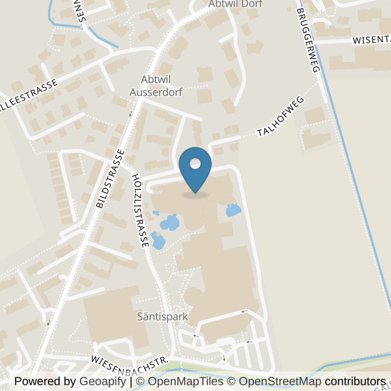 Map: location of ACTIV FITNESS Abtwil SG Säntispark in Abtwil SG