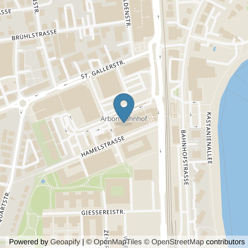 Map: location of ACTIV FITNESS Arbon in Arbon