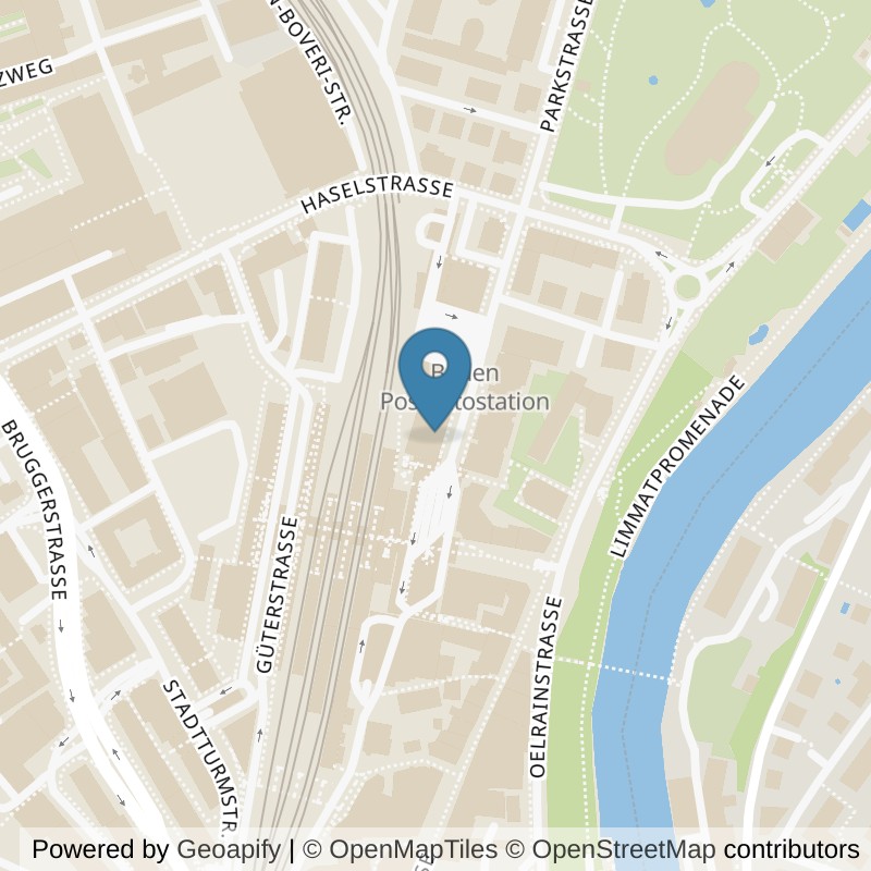Map: location of ACTIV FITNESS Baden in Baden
