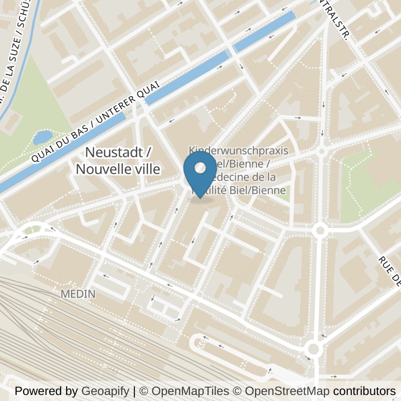 Map: location of ACTIV FITNESS Biel Elite in Biel