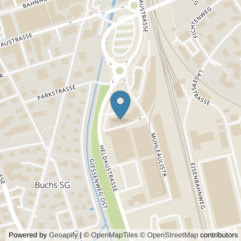 Map: location of ACTIV FITNESS Buchs SG in Buchs
