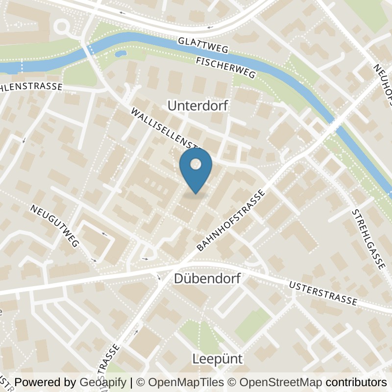 Map: location of ACTIV FITNESS Dübendorf in Dübendorf