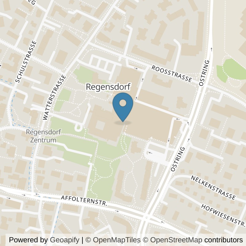 Map: location of Fitnesspark Regensdorf in Regensdorf