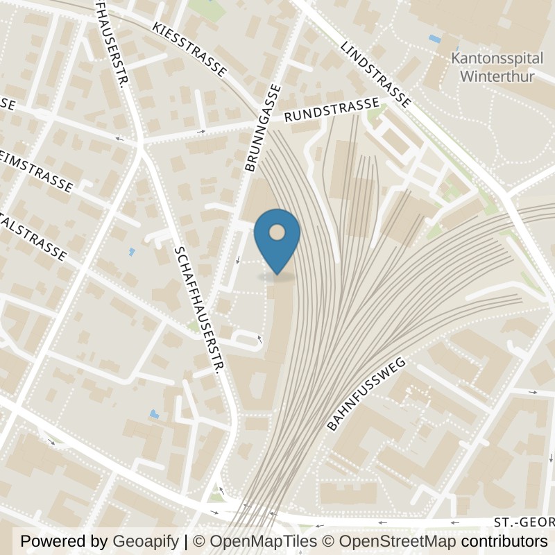 Map: location of Fitnesspark Winterthur in Winterthur