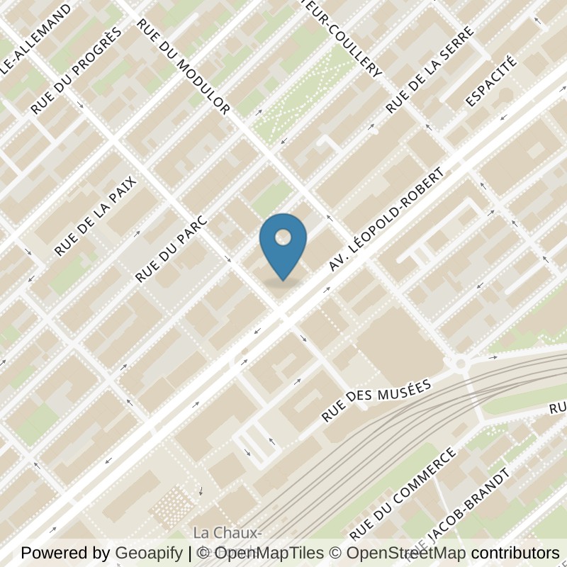 Map: location of ACTIV FITNESS La Chaux-de-Fonds in La Chaux-de-Fonds