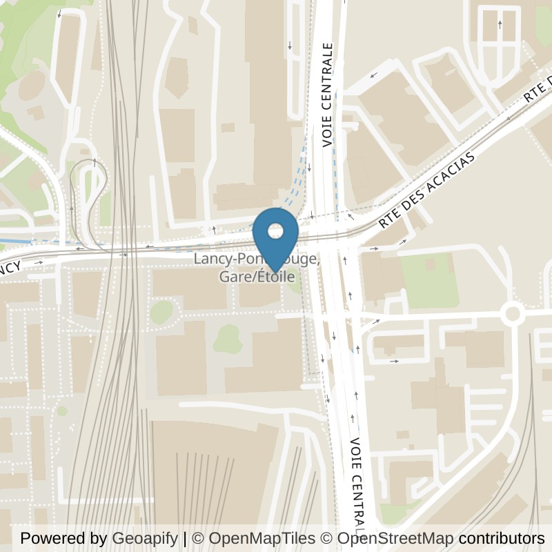 Map: location of ACTIV FITNESS Lancy Pont Rouge in Lancy