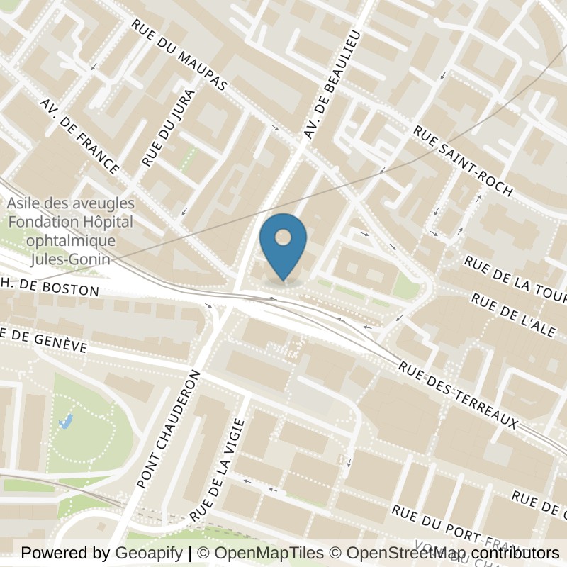 Map: location of ACTIV FITNESS Lausanne Chauderon in Lausanne