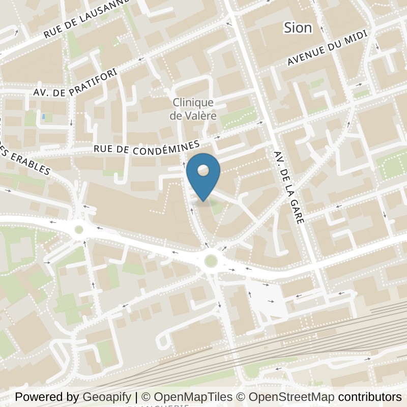 Map: location of ACTIV FITNESS Sion Gare in Sion