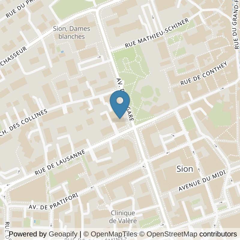 Map: location of ACTIV FITNESS Sion Planta in Sion
