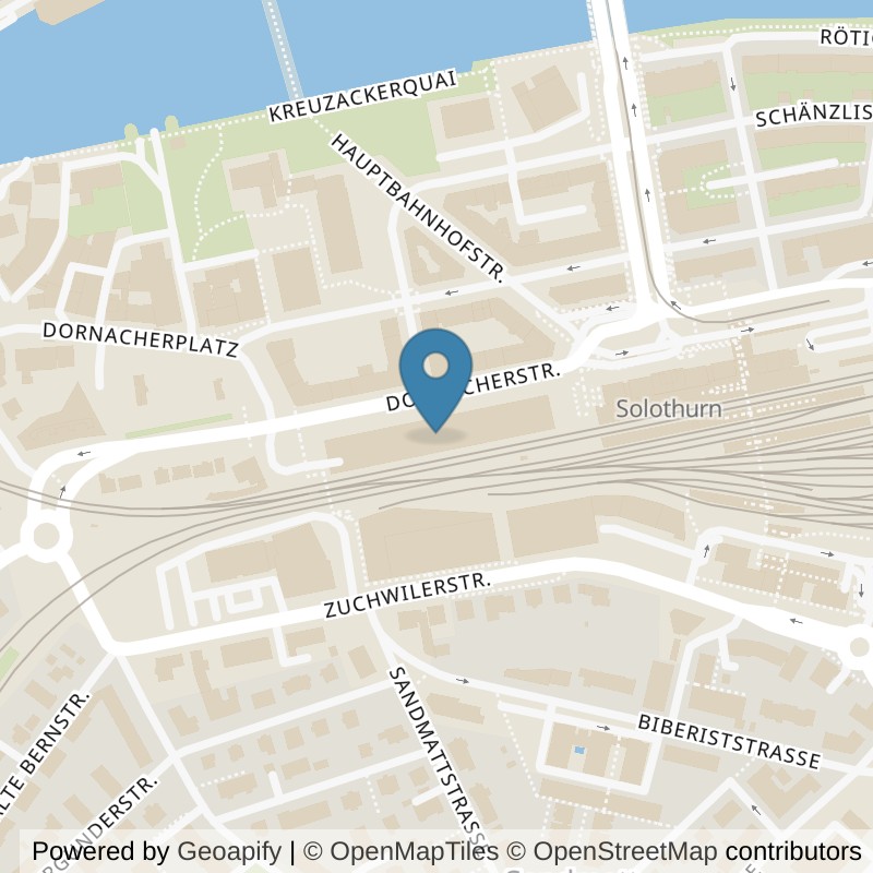 Map: location of ACTIV FITNESS Solothurn Bahnhof in Solothurn