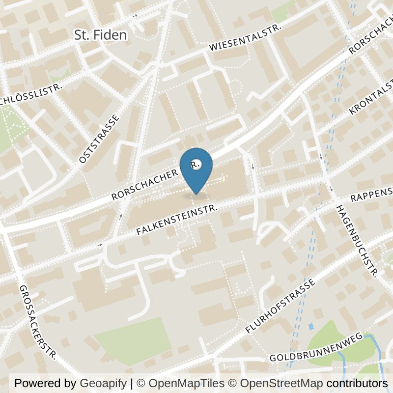 Map: location of ACTIV FITNESS St. Gallen Silberturm in St. Gallen