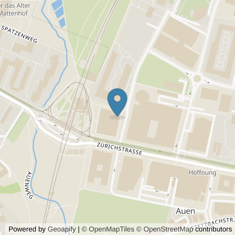 Map: location of ACTIV FITNESS Stettbach in Dübendorf