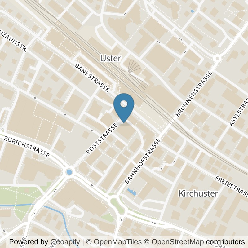 Map: location of ACTIV FITNESS Uster in Uster