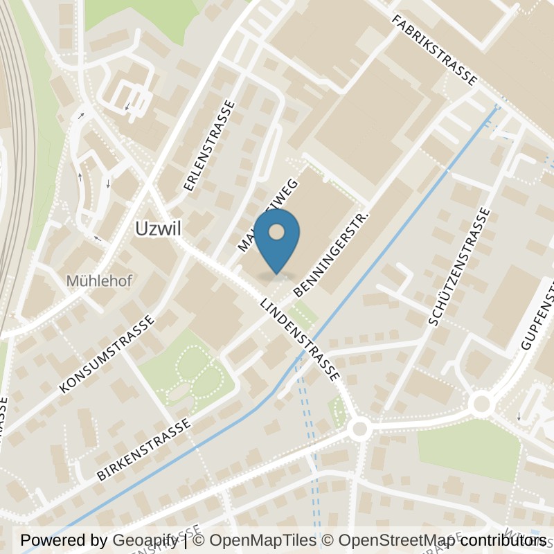 Map: location of ACTIV FITNESS Uzwil in Uzwil