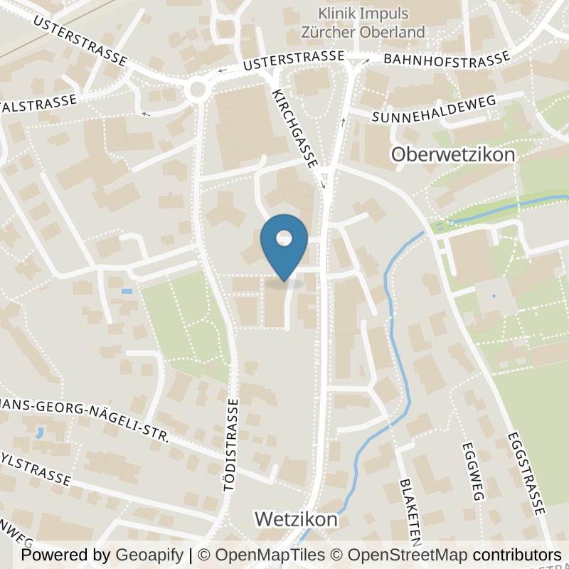 Map: location of ACTIV FITNESS Wetzikon in Wetzikon