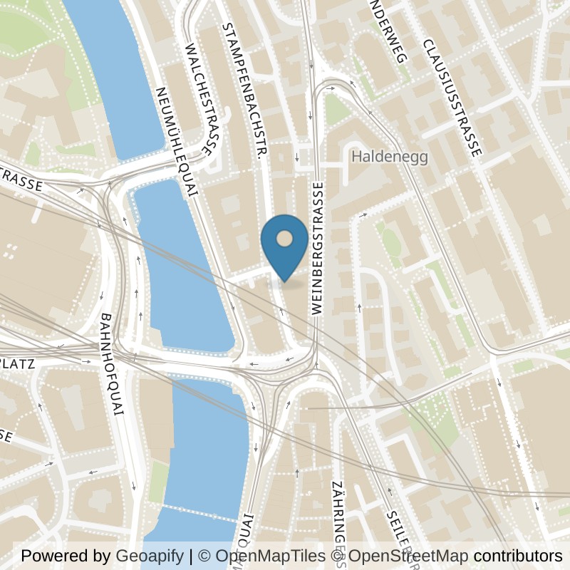 Map: location of ACTIV FITNESS Zürich Central in Zürich