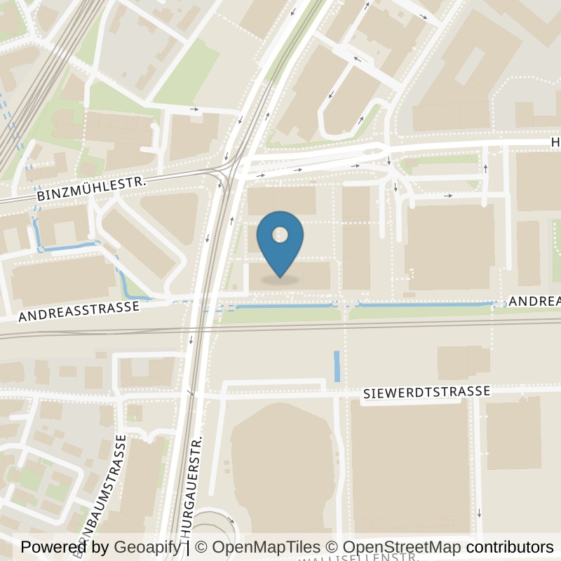 Map: location of ACTIV FITNESS Zürich Oerlikon in Zürich