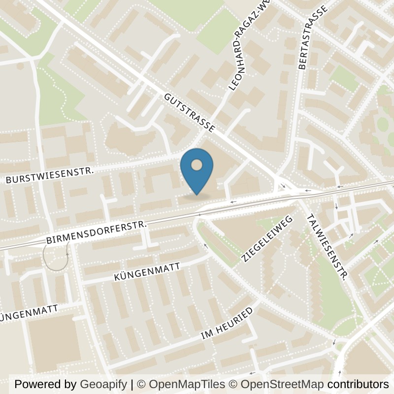 Map: location of ACTIV FITNESS Zürich Wiedikon in Zürich