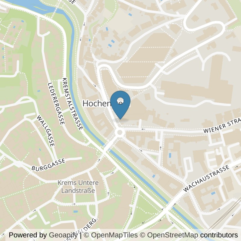 Map: location of Active City Fitnessclub in Krems an der Donau
