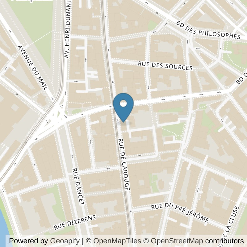 Map: location of AJ Movement in Genève
