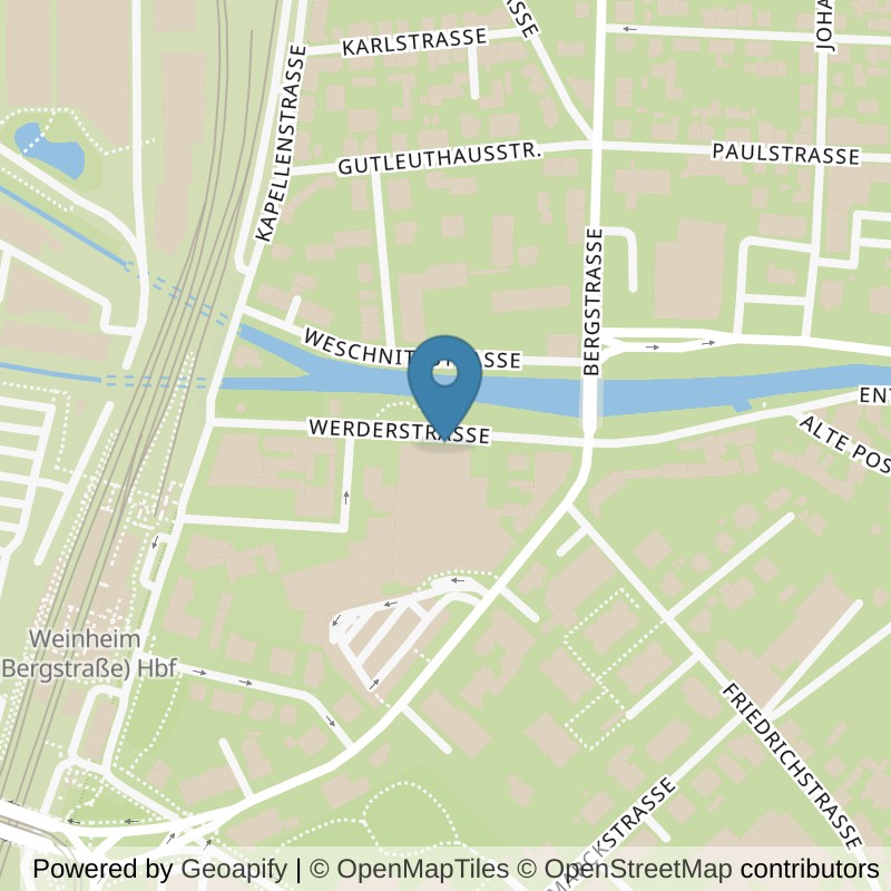 Map: location of all inclusive Fitness Ai Fitness Weinheim in Weinheim