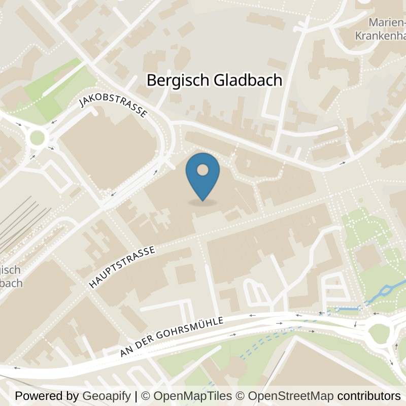 Map: location of all inclusive Fitness Bergisch-Gladbach in Bergisch Gladbach
