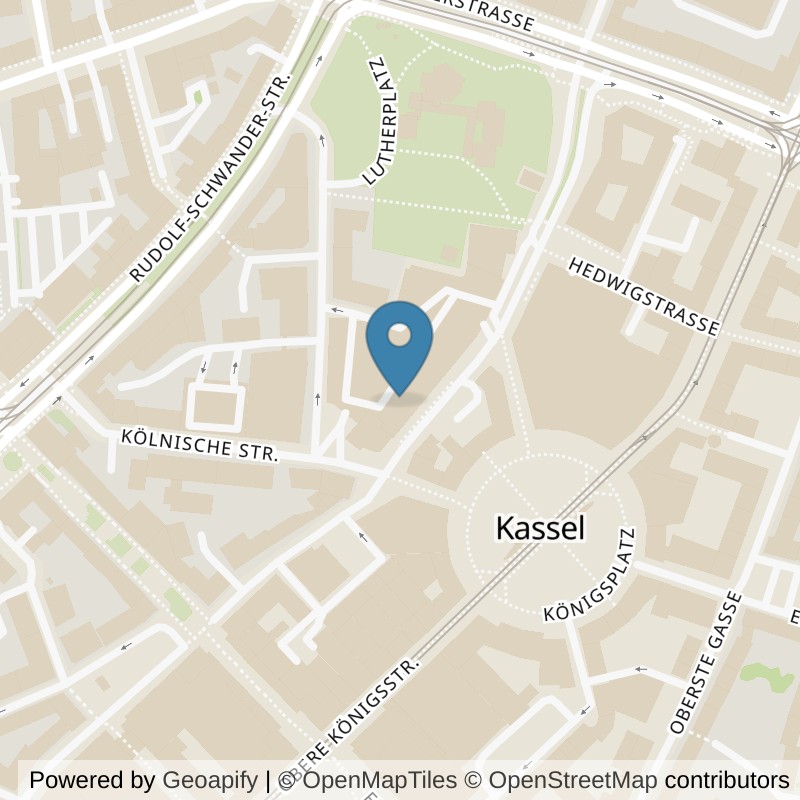 Map: location of all inclusive Fitness Kassel-Kurfürstengalerie in Kassel