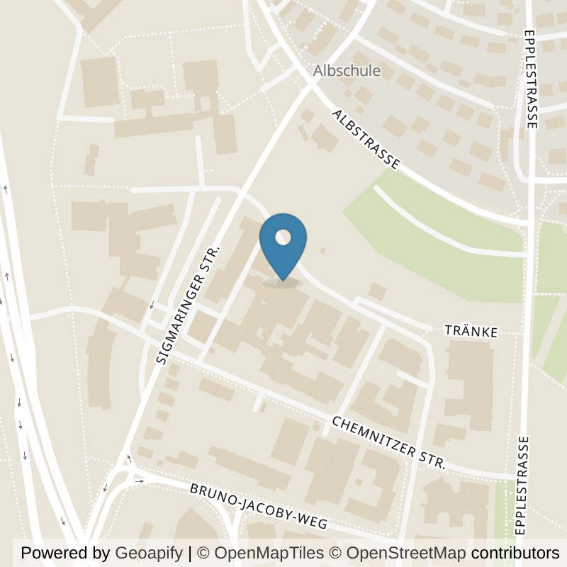 Map: location of all inclusive Fitness Stuttgart-Degerloch in Stuttgart