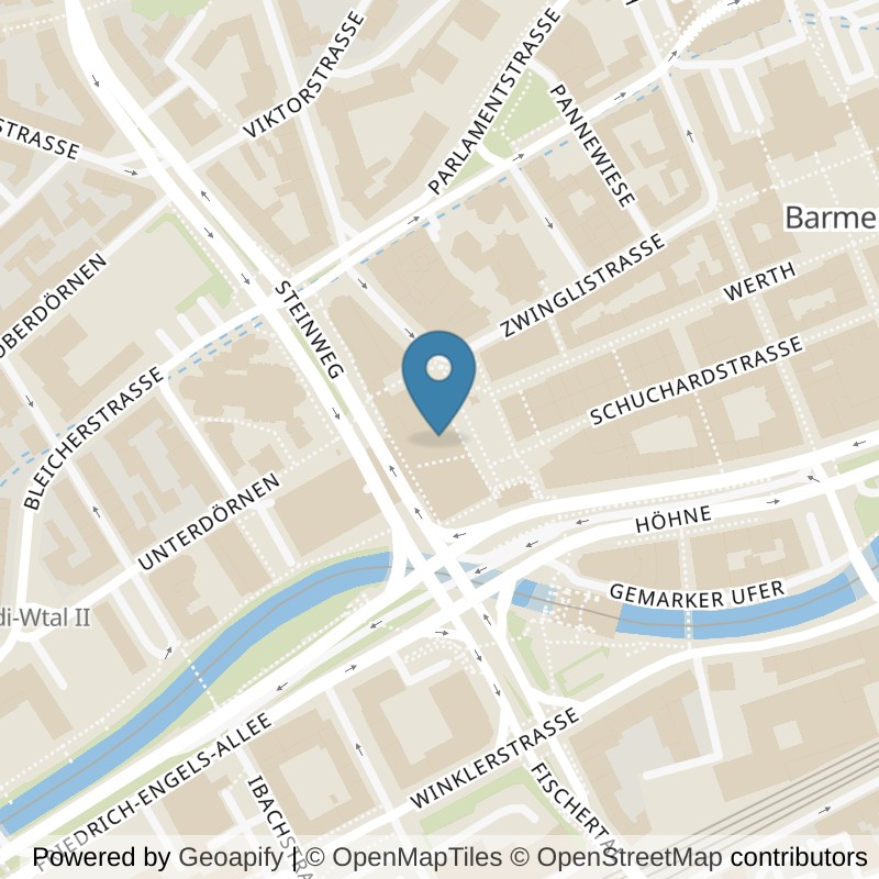 Map: location of all inclusive Fitness Wuppertal-Barmen in Wuppertal