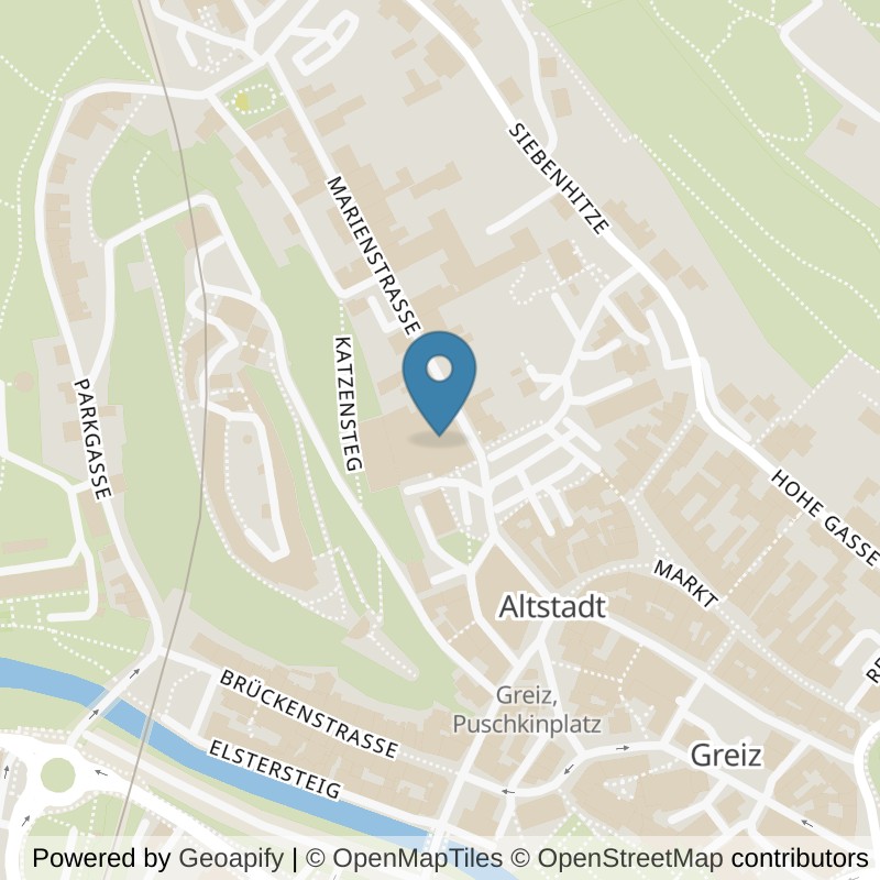 Map: location of All Time Fitnessstudio in Greiz