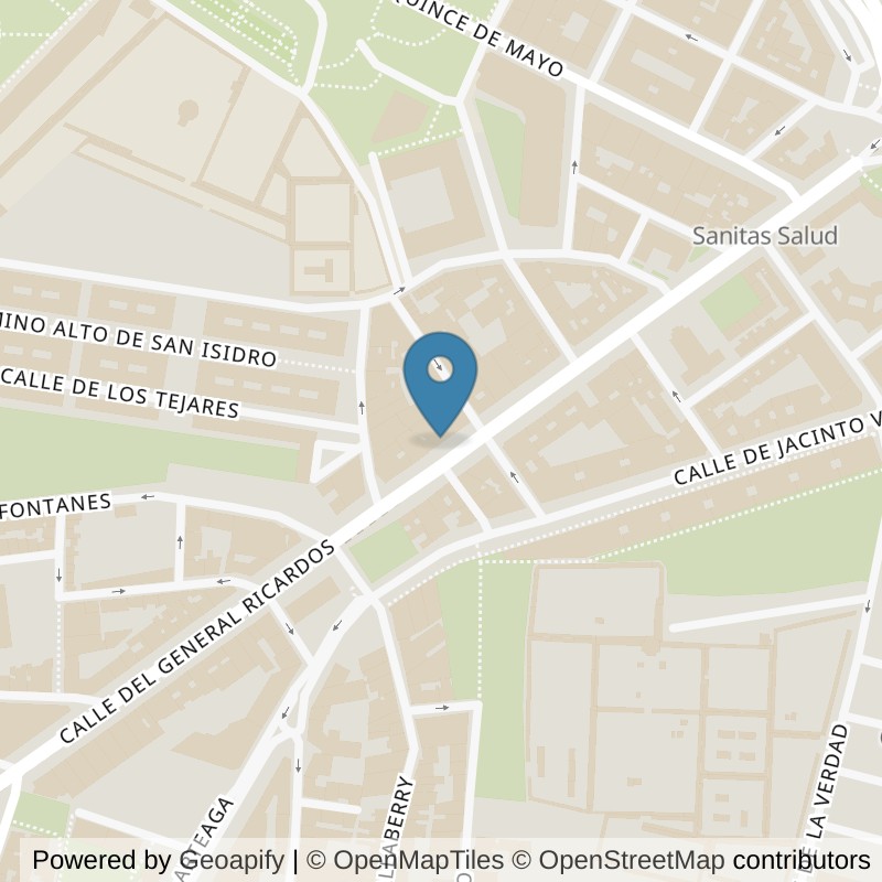 Map: location of Altafit General Ricardos in Madrid