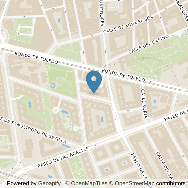 Map: location of Altafit Puerta de Toledo in Madrid